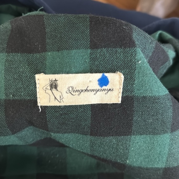 Lingchenyanyu Kitty Cat Cape Poncho With Plaid Trim Youth L/XL EUC Preppy. - Picture 7 of 13